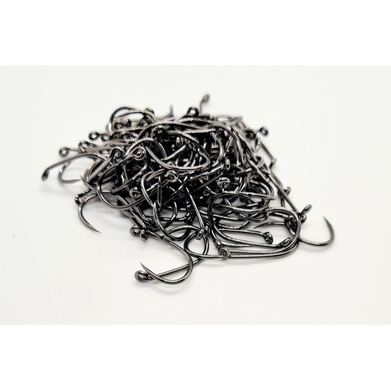 Black Nickel Blob Hooks Barbless