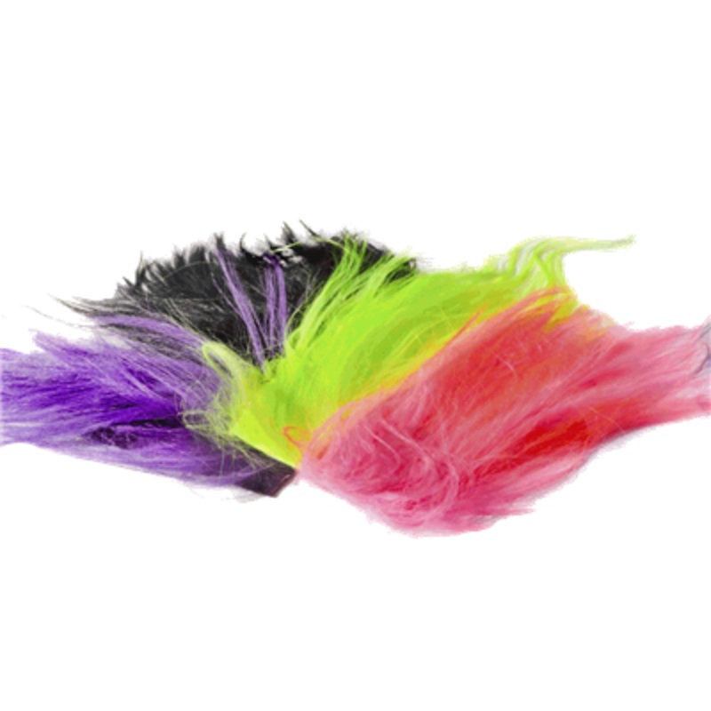 Euro Long Hair Goat|Black|Fluorescent Chartreuse|Fluorescent Green|Fluorescent Hot Pink|Fluorescent Hot Orange|Olive|Purple|Red|Tan|White|Yellow