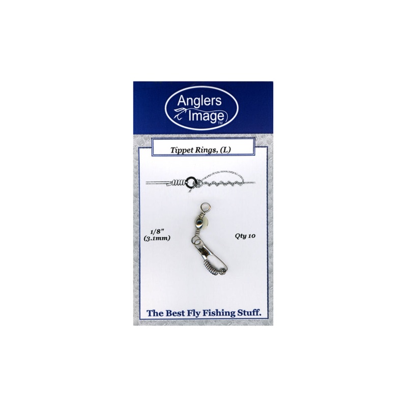 Anglers Image Black Nickel Tippet Rings (10 Pack)