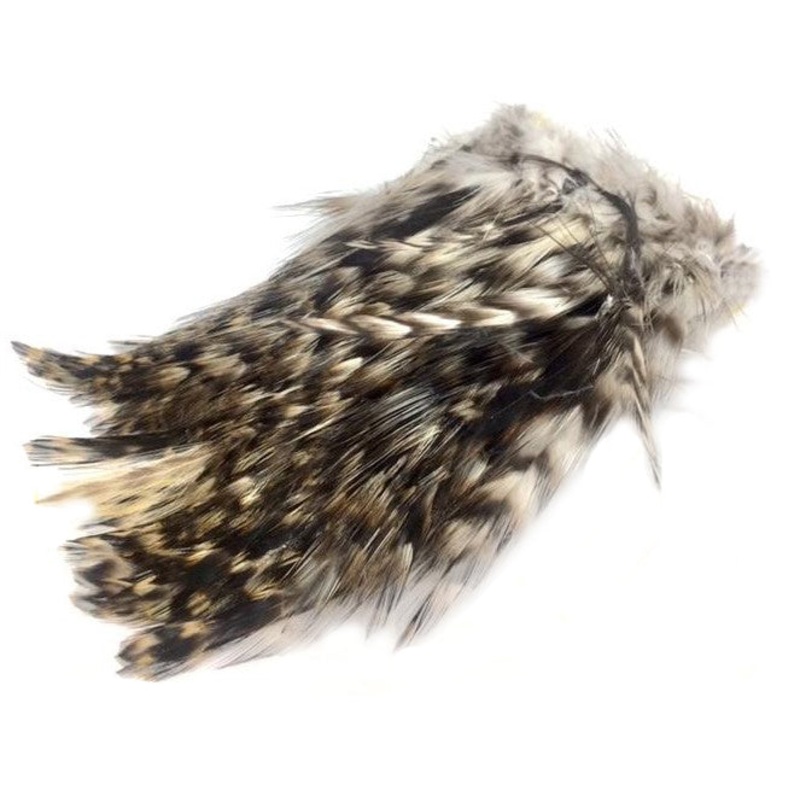BARRED STRUNG NECK HACKLE. Color: Natural