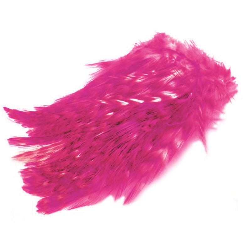 BARRED STRUNG NECK HACKLE. FL. PINK