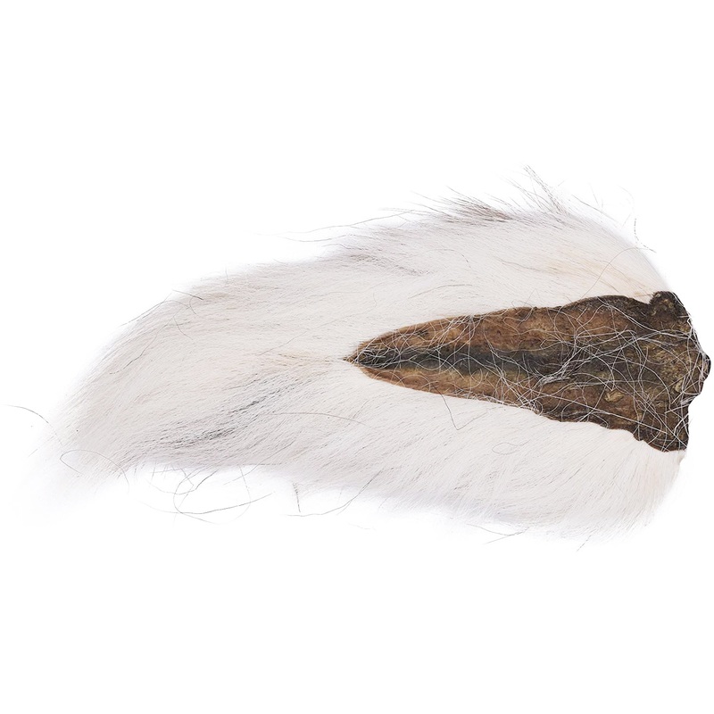 BUCKTAIL with Extra Long Hair 4 or Longer for Saltwater & Freshwater Large Flies. ( Bleached White )