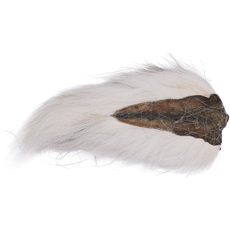 BUCKTAIL with Extra Long Hair 4 or Longer for Saltwater & Freshwater Large Flies. ( Natural White )