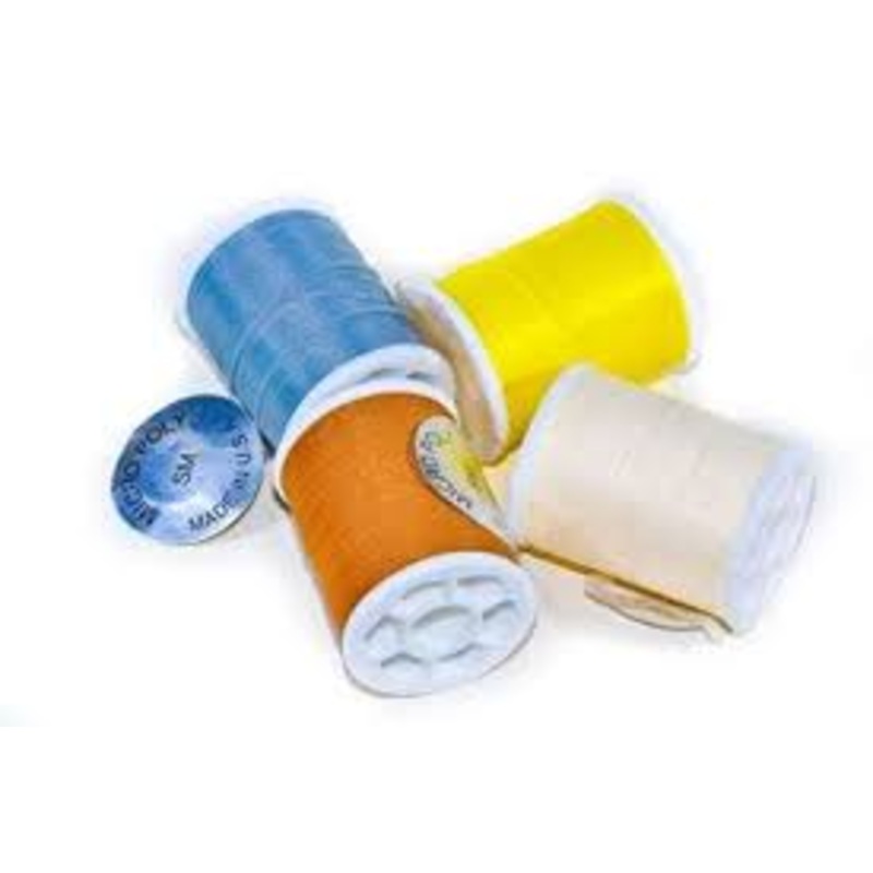 Micro Poly Thread|Black|Blue|Brown|Fuchsia|Gray|Hot Pink|Lime|Purple|Tan|White|Yellow