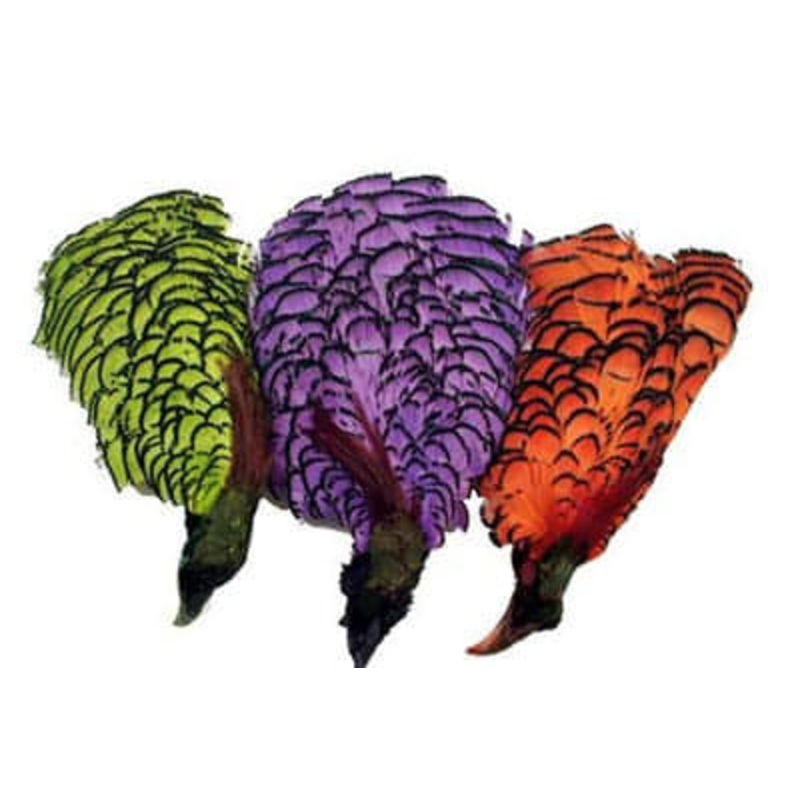 Pheasant Necks – Amherst|Black|Chartreuse|Fluorescent Blue|Fluorescent Orange|Fluorescent Purple|Fluorescent Red|Natural|Red|Yellow