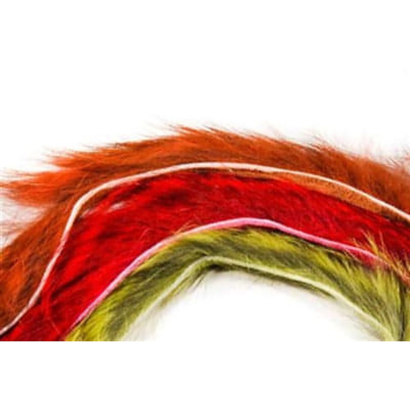 Zonker Strips|Natural White|Fluorescent Chartreuse|Light Olive|Medium Olive|Yellow|Hot Orange|Red|Wine|Hot Pink|Fuchsia|Purple|Blue|Chocolate Brown|Black