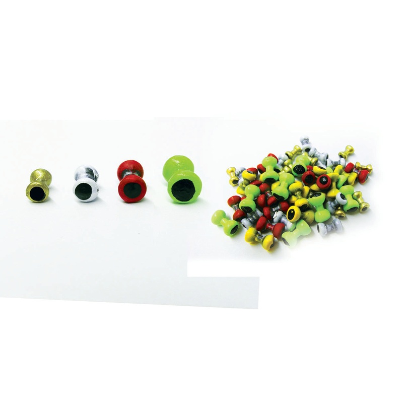 Dumbbell  Eyes Painted|X-Small|Small|Medium|Large|Yellow|Red|Pearl|Fluorescent Chartreuse|10
