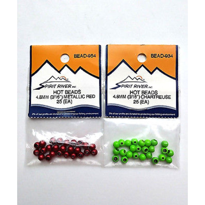 Hot Beads|2.3mm 3/32″|3.2mm 1/8″|4.0mm 5/32″|4.88mm 3/16″|Chartreuse|Hot Orange|Pearl White|Salmon Pink|Metallic Red|Metallic Purple|25