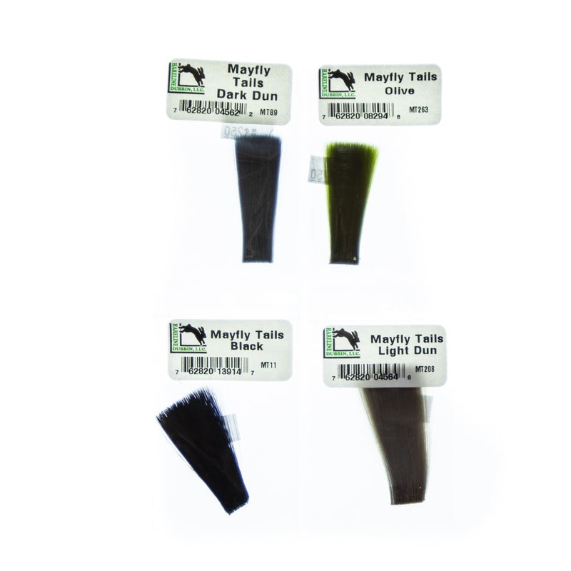 Mayfly Tails|Olive|Dark Dun|Medium Dun|Light Dun|Black|White|Brown