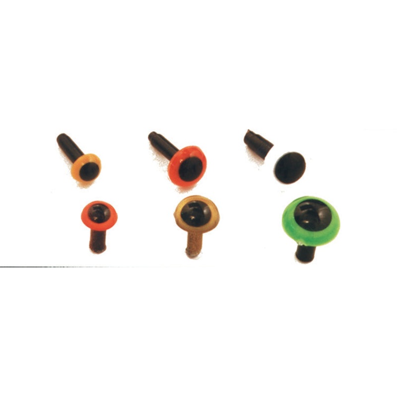 Plastic Eyes|4.5mm|6mm|7.5mm|White|Yellow|Orange|Red|Pink|Gold|Fluorescent Green|Fluorescent Chartreuse|Blue|Olive|Brown|18