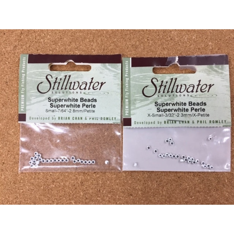 Stillwater Super White Beads|3/32″ (3mm)|7/64″ (8mm)|White|25
