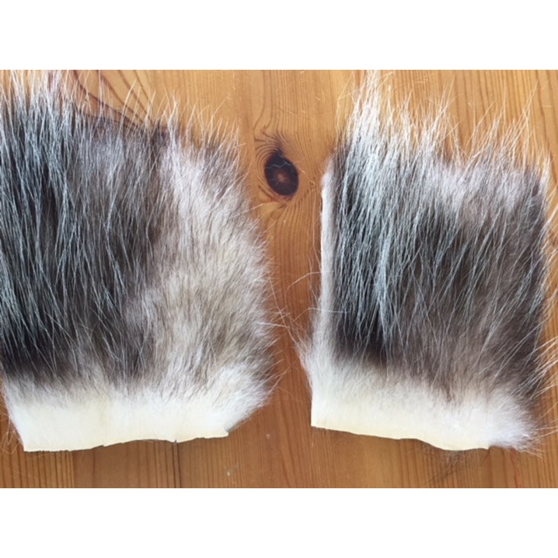 Opossum Body Hair, American|2″ x 3″|3″ x 5″|Natural