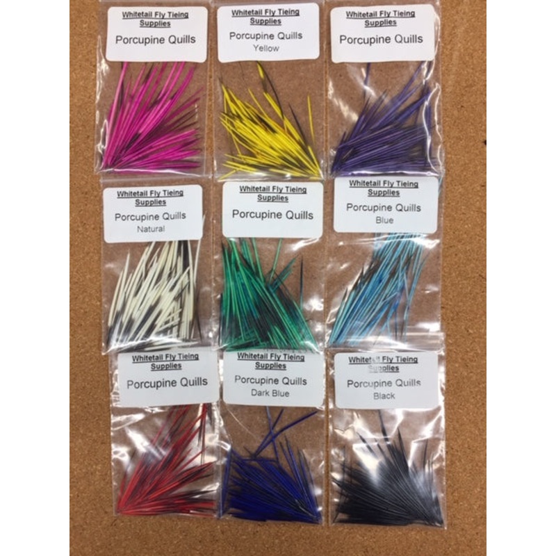 Porcupine Quills|Natural|Black|Brown|Red|Pink|Purple|Dark  Blue|Blue|Gray|Olive|Green|Yellow