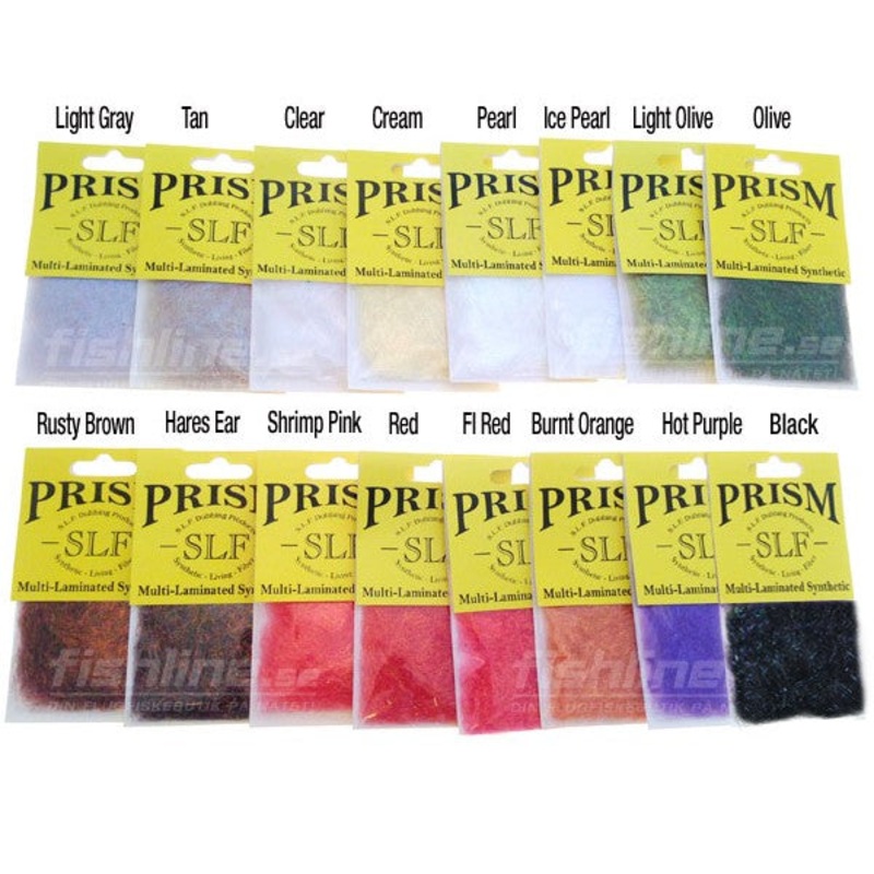 Prism Dub|Peacock|Burnt Orange|Black|Bright Yellow|Olive|Hares Ear|Electric Blue|Chocolate Brown|Fluorescent Yellow|Pearl|Red|Fluorescent Orange