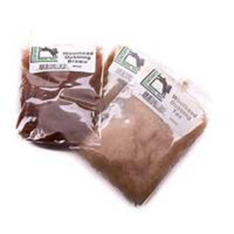 Woolhead Dubbing|Black|Brown|Brownish Tan|Coral Pink|Gray|Olive|Olive Brown|Tan|White