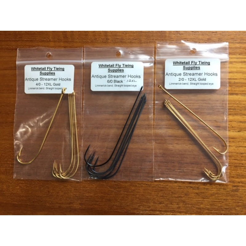 Antique Streamer Hooks||6/0||4/0||2/0|Black|Gold|5