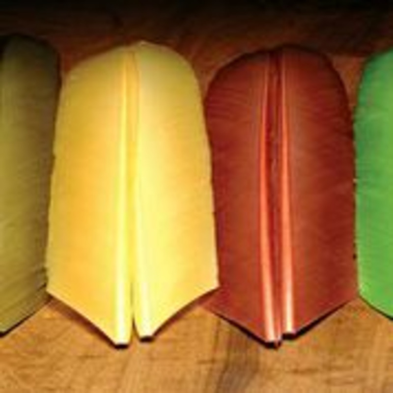 Turkey Biot Quills|Pale Morning Dun|Pale Olive|Blue Winged Olive|Yellow|Rusty Spinner|Trico|Hendrickson|Callibeatis|Sulphur Orange|Black|Olive|Gray|Caddis Green|Gray Olive|Dark Tan|Light Cahill|Brown|White|Baetis|Tannish Yellow|Mahogany|Red|Purple|Claret|