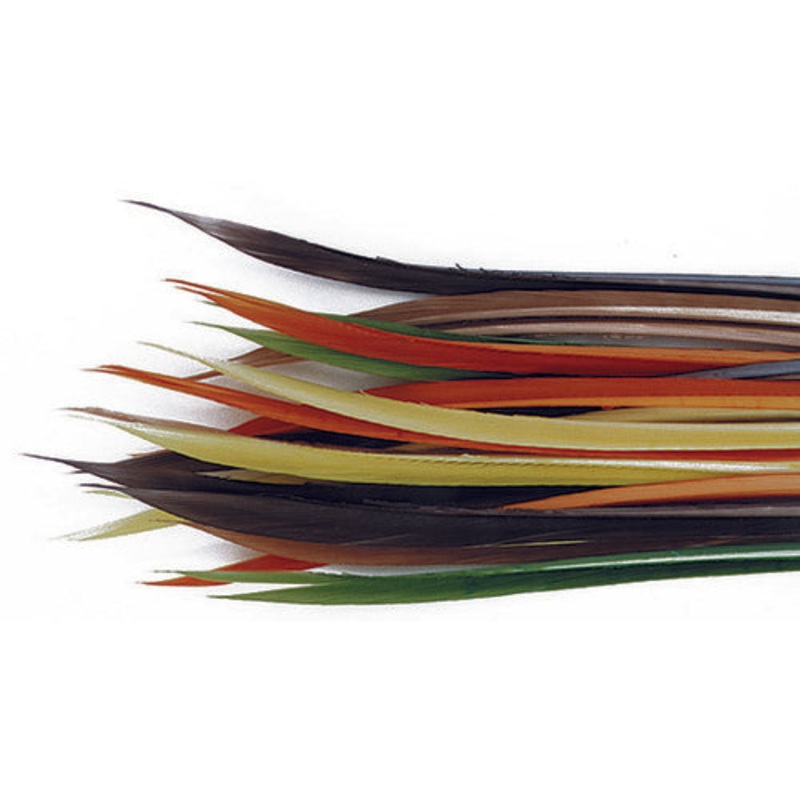 Turkey Biots Stripped|Black|Olive|White|Muskrat Gray|Mahogany Brown|Caddis Green|Green Drake|Sulphur Yellow|Hendrickson Pink|Blue Wing Olive|Adams Gray|Sulphur Orange|March Brown|Blue Dun|4