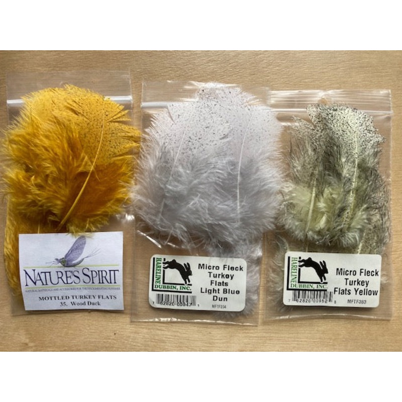 Turkey Flats – Micro Flec|Medium Dun|Wood Duck|Light Yellow|Cinnamon|Tan|Light Dun|Orange