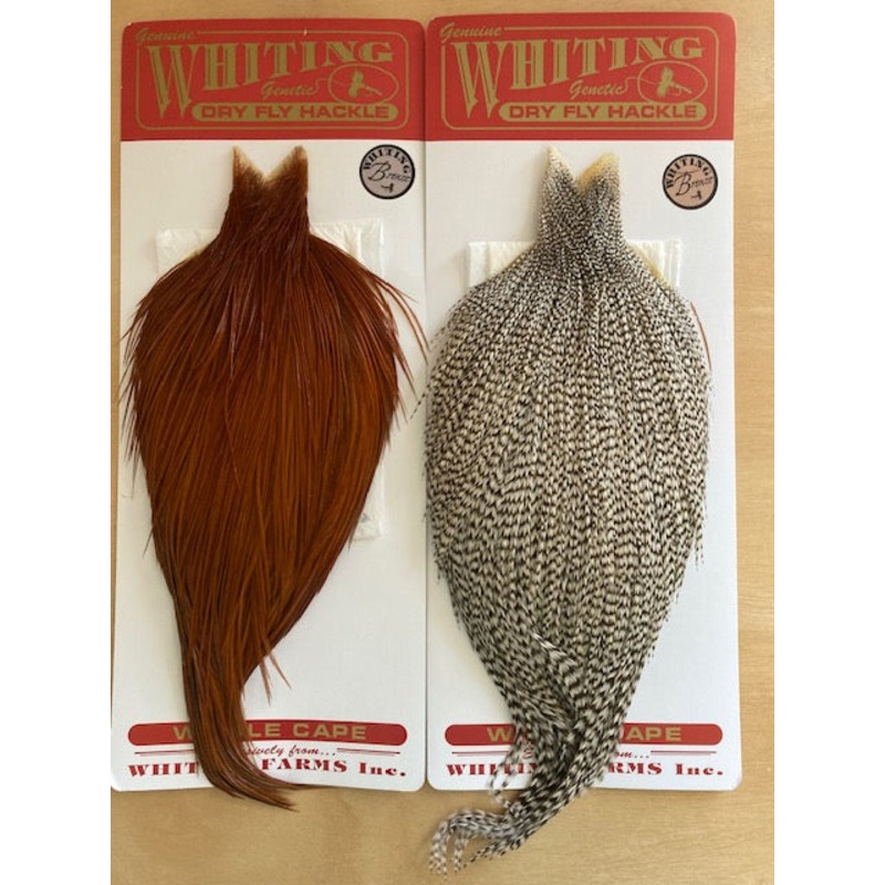 Whiting Rooster Dry Fly Capes Bronze Grade