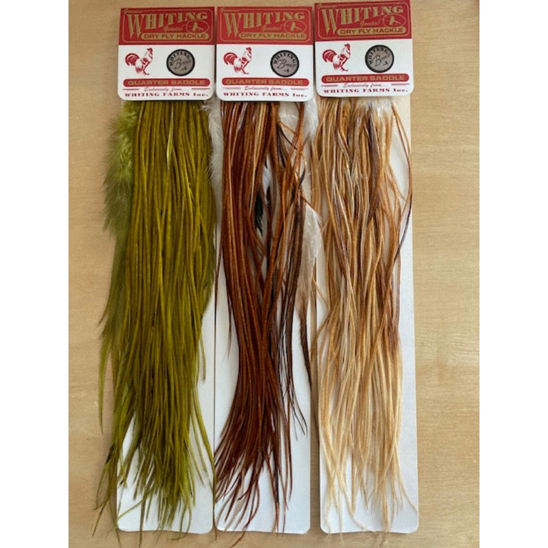 Whiting Rooster Dry Fly Saddles 1/4 Bronze Grade