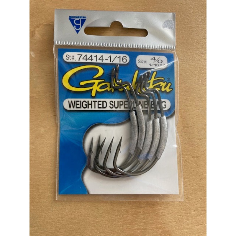 Gamakatsu 74414-1/16 Weighted Superline Extra Wide Gap