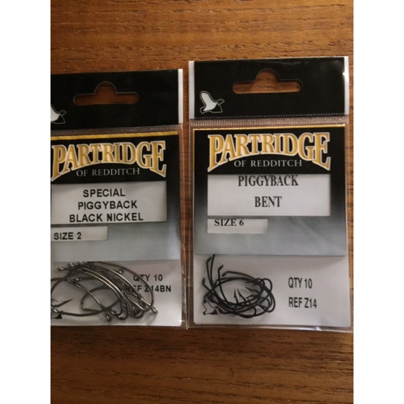 Partridge of Redditch Z14 Piggyback Bent Shank Hook
