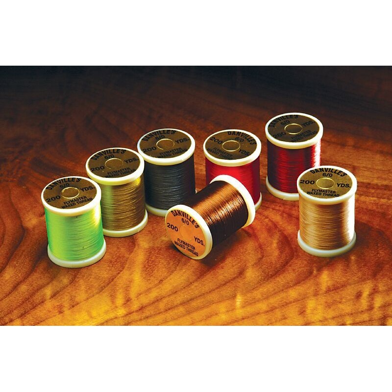 Danville Flymaster Nylon|70 Denier 6/0|Black|White|Olive|Light Olive|Orange|Beige|Pale Yellow|Cream|Peacock|Charcoal|Dark Brown|Purple|Gray|Coffee (Tan)|Tobacco Brown|Yellow|Red|Wine|Fluorescent Orange|Fluorescent Yellow|Fluorescent Green|Fluorescent Red|