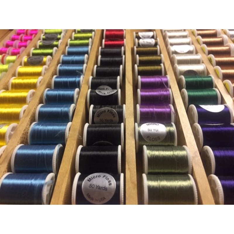 Micro Floss|Black|White|Red|Purple|Peacock|Blue|Insect Green|Olive|Yellow|Turquoise Blue|Light Purple|Green