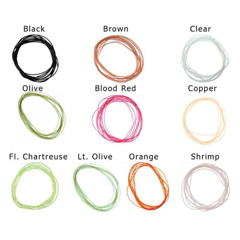 Midge Lace, Larva Lace|Clear|Black|Brown|Olive|Orange|Shrimp|Gray|Red|Copper|Fluorescent Chartreuse