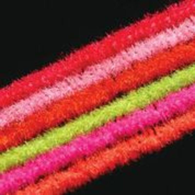 Trilobal Antron Chenille|Large|Yellow|Fluorescent Fire Orange|Oregon Cheese|Fluorescent Chartreuse|Tan|Olive|Brown|White|Black|Purple