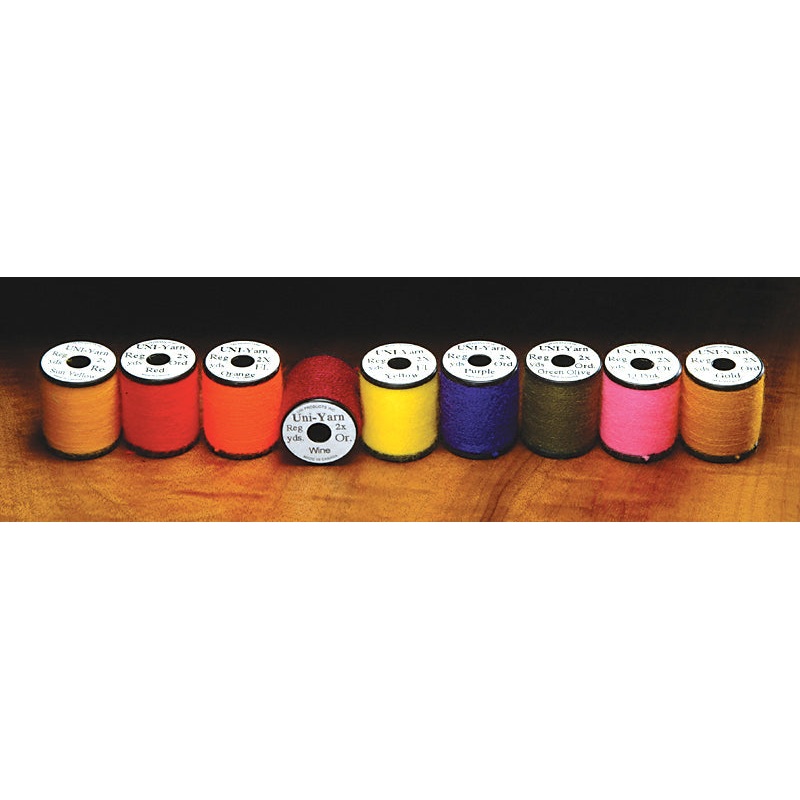 UNI Yarn|Black|Brown|Burnt Orange|Chartreuse|Chinese Red|Cream|Dark Gray|Gray|Olive|Pale Yellow|Purple
