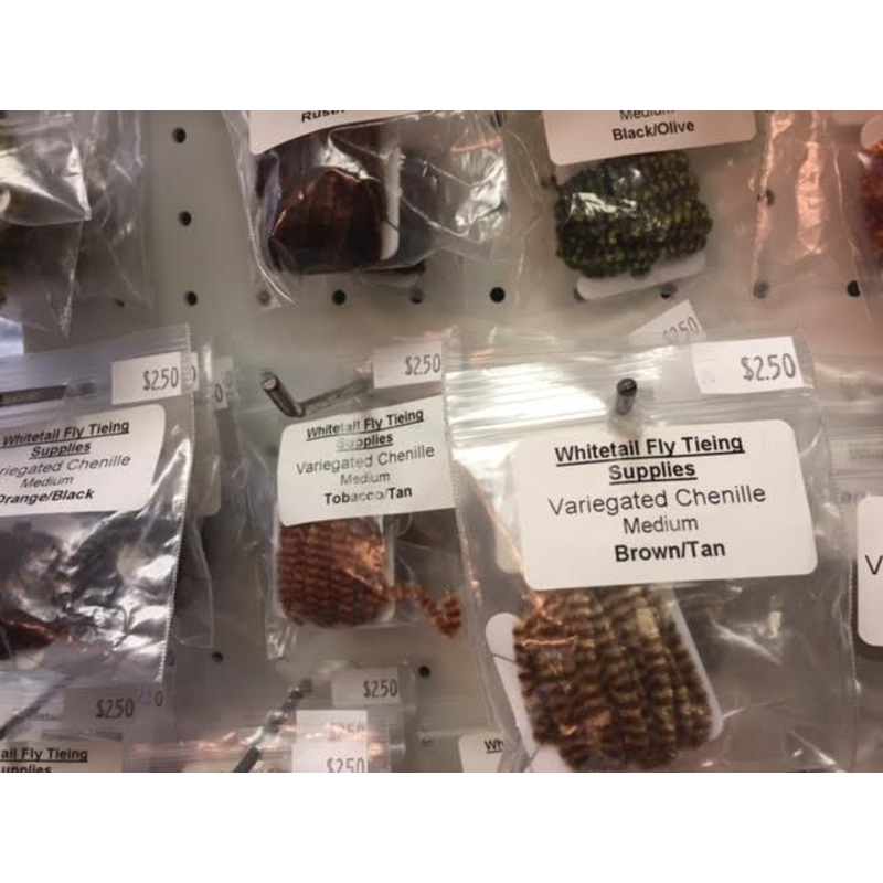 Variegated Chenille – Medium|Medium 4 yards|Black/Olive|Orange/Rust|Rust/Peacock|Brown/Tan|Tobacco/Tan|Orange/Peacock|Brown/Yellow|Orange/Black|Chartreuse/Black|Black/Yellow|Black/Orange