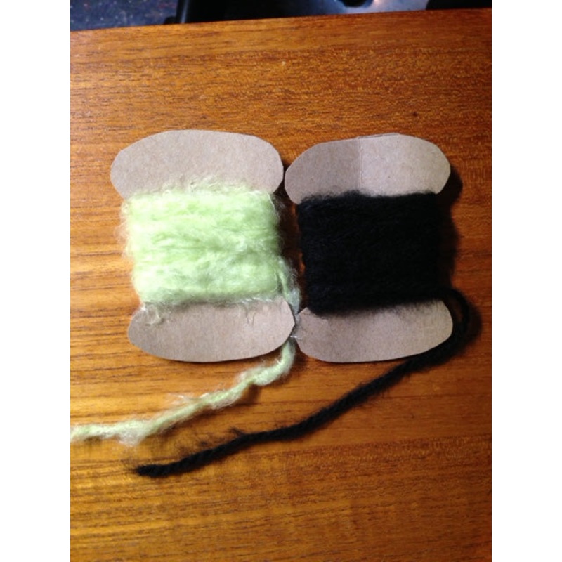 Wooly Chenille|Large|Chartreuse|Black