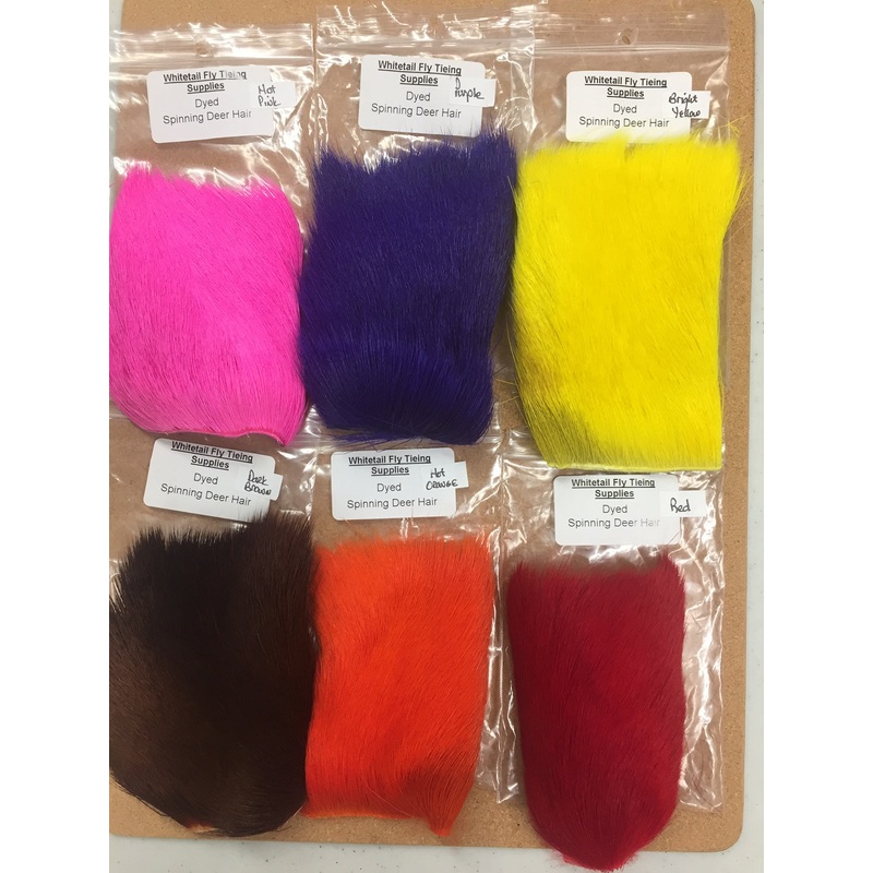 Whitetail Deer Body Hair (for Spinning) Bleached & Dyed