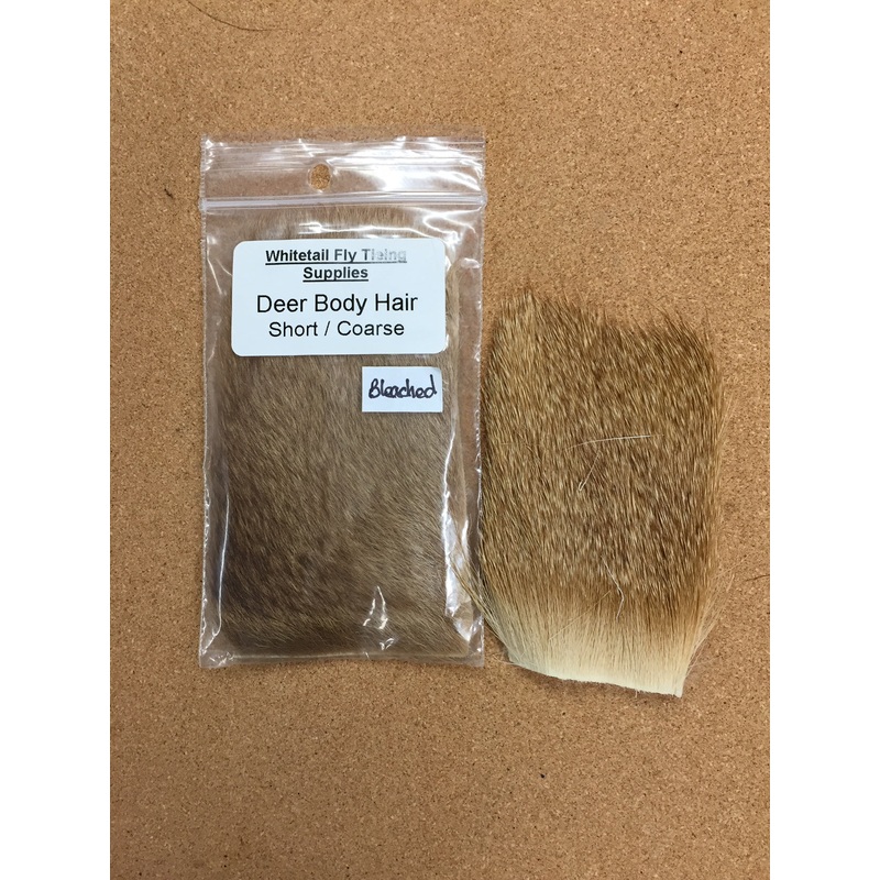 Whitetail Deer Body Hair – Short Coarse – Bleached