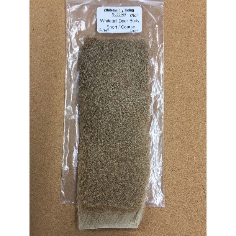 Whitetail Deer Body Hair – Short Coarse – Light – Custom Cut