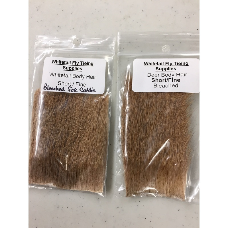 Whitetail Deer Body Hair – Short Fine, Bleached – Custom Cut
