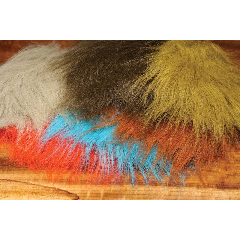 Extra Select Craft Fur|Purple|White|Bright Green|Tan|Bright Orange|Red|Medium Brown|Fluorescent Blue|Navy Blue|Salmon Pink|Black|Yellow|Chartreuse|Medium Olive|Medium Dun|Gray/Olive|Kingfisher Blue|Orangutan Rust|Fire (Orange/Red)|Bright Red|Bonefish Tan