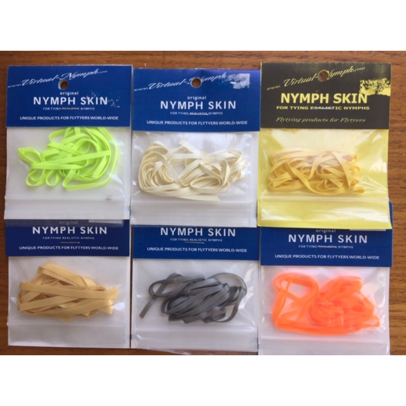 Virtual Nymph Skin|4.5mm|3mm|Yellow Sally|Natural|Translucent|Black|Cream|Caddis Green|Olive|Hot Orange|Dark Tan|Midge Red|Caddis Grey