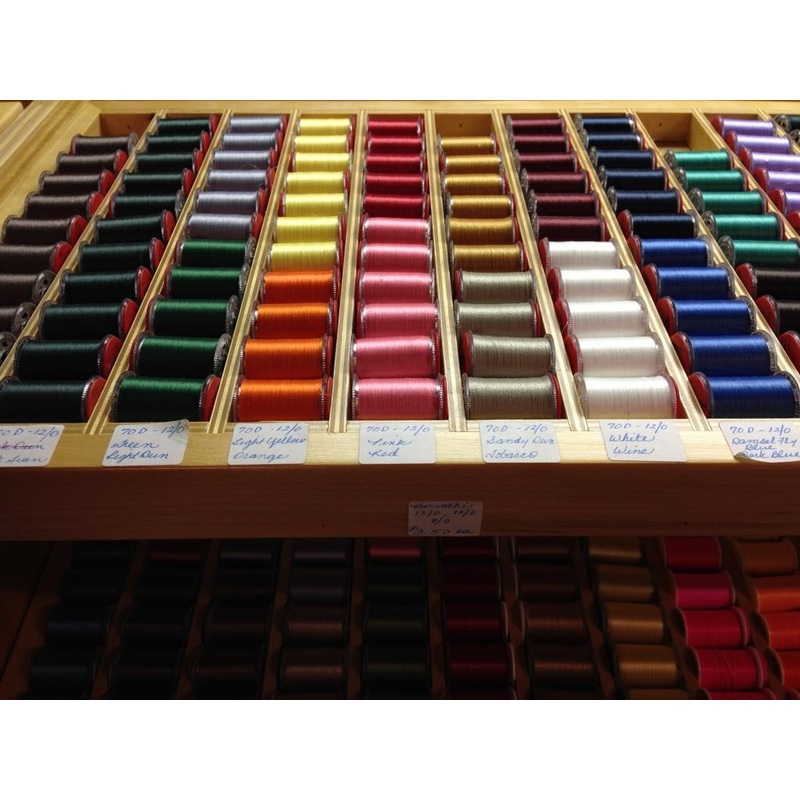 Benecchi Thread|12/0 70 denier|10/0 120 denier|8/0 150 denier|Green|Orange|Wine|Red|Pink|Tobacco|Emerald|Dark Blue|Magenta|Dark Brown|Dark Green|Dark Dun|Black|White|Light Dun|Sandy|Olive|Light Tabacco|Copper|Brown|Yellow|Blue|Dark Tobacco