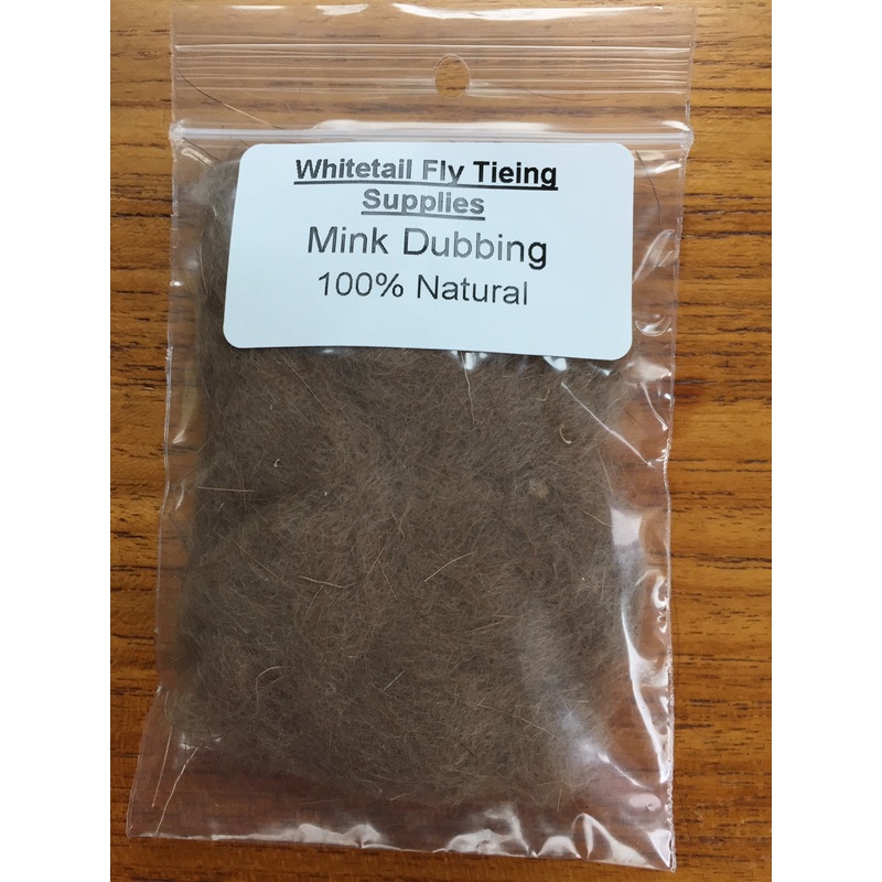 Dubbing 100% Natural Mink|Natural|Dyed Black