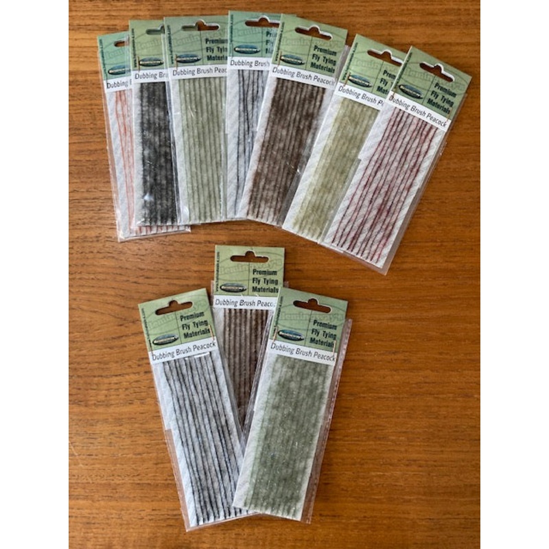 Peacock Dubbing Brush|Green|Bronze|Eye|Black|Red|Blue|UV Green|UV Black|UV Bronze|Reddish