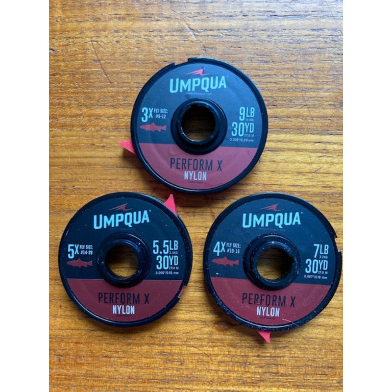 Umpqua Nylon Tippet|8X – 1.7 lb|7X – 2.5 lb|6X – 3.5 lb|5X – 5lb|4X – 6 lb|3X – 8.5 lb|2X – 10.7 lb|1X – 13.5 lb|0X -15 lb