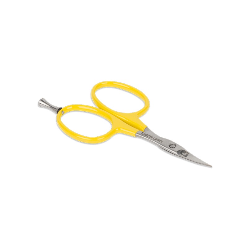Loon Tungsten Carbide Curved Micro Tip Scissors w/ Precision Peg