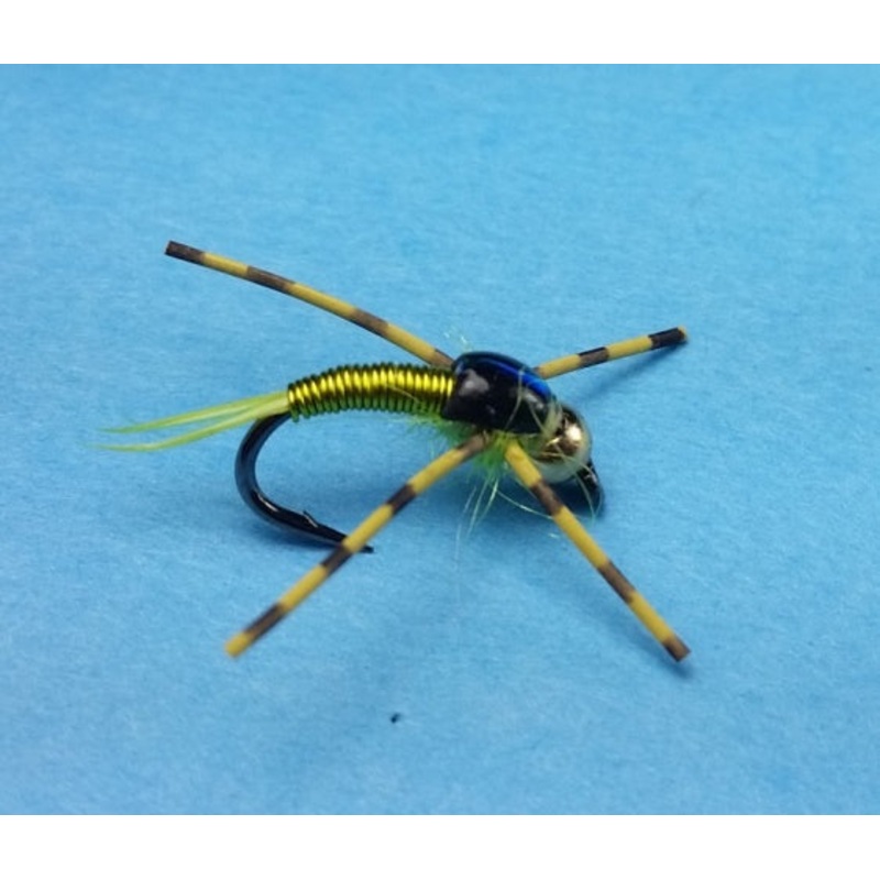 TDF Bead Head Copper John – Chartreuse