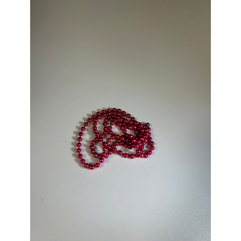 BEAD CHAIN EYES METALLIC SMALL FL.PINK 3/32 – 18/PKG