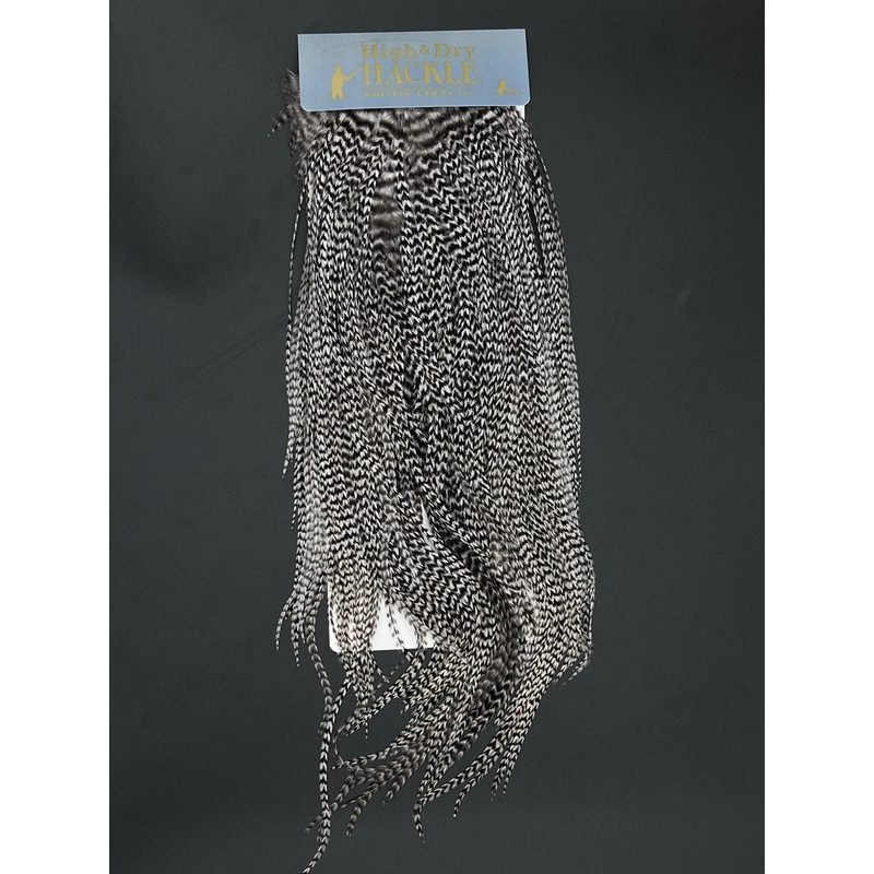 Whiting High & Dry Hackle Saddle Grizzly