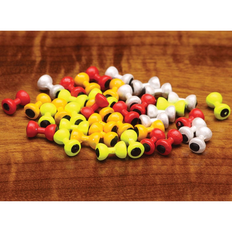 Dumbell Lead Eyes Painted|Pearl/White|Yellow|Red|Chartreuse|Medium|Small|X-Small|Large