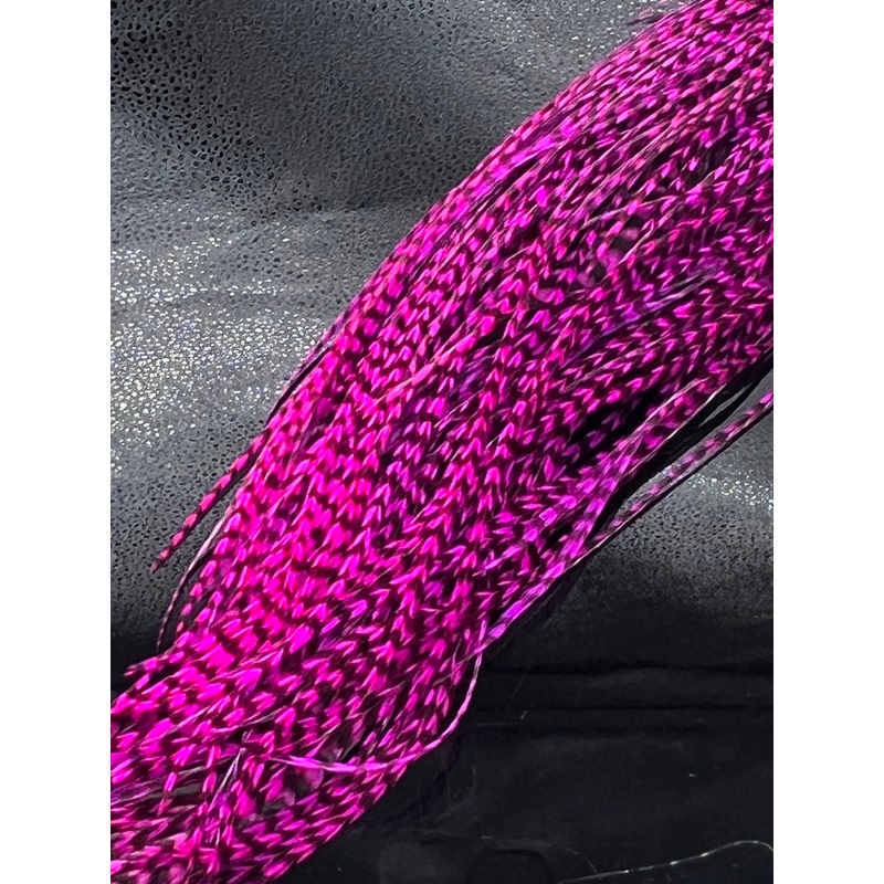 Whiting High and Dry 1/2 Saddle Grizzly Custom dyed Hot Pink